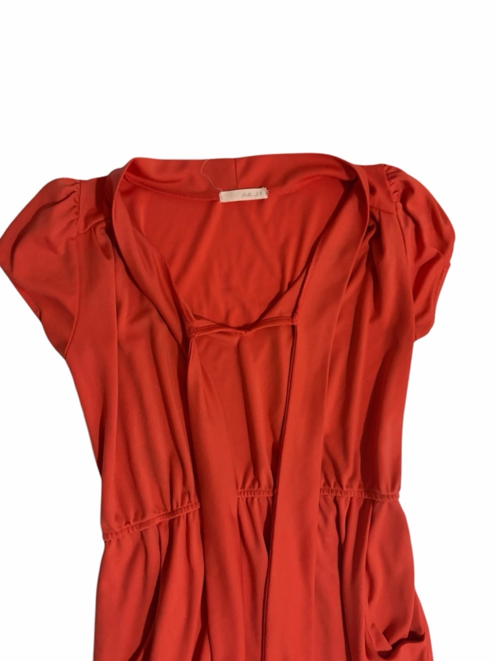 Bella D. Scarlet Red Mini Dress with V-Neck